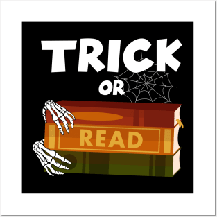 Trick or Read Librarian Book Lover Halloween Posters and Art